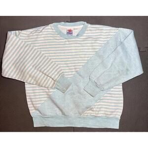 Vintage Wilson Sweatshirt Made in USA Navy Blue Crewneck Retro 90s Size Medium